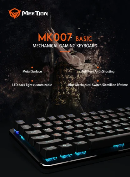 CLAVIER MÉCANIQUE GAMING MEETION MK007 – Image 2