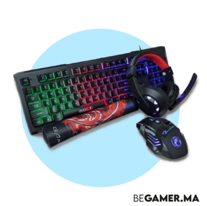 Pack Gaming 4X1 iMICE GK-470 Combo 4 in 1